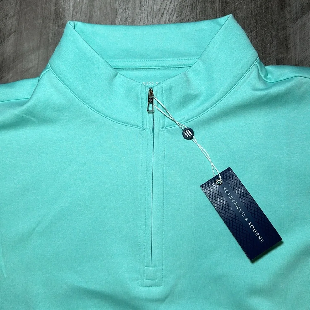 Holderness & Bourne Dry Luxe Performance Tailored Fit Quarter Zip - Large - Picture 6 of 7